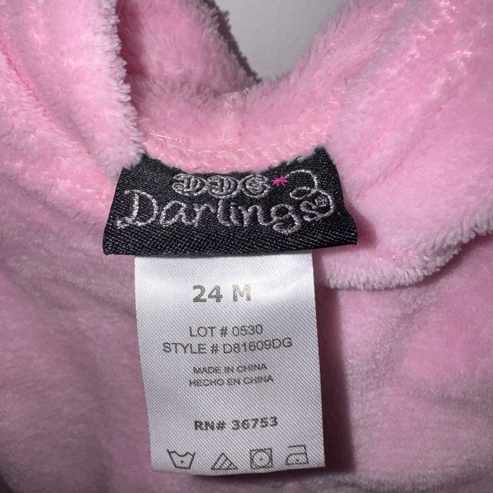 Darling Pink Hoodie with Penguin Embroidery - Picture 2 of 3